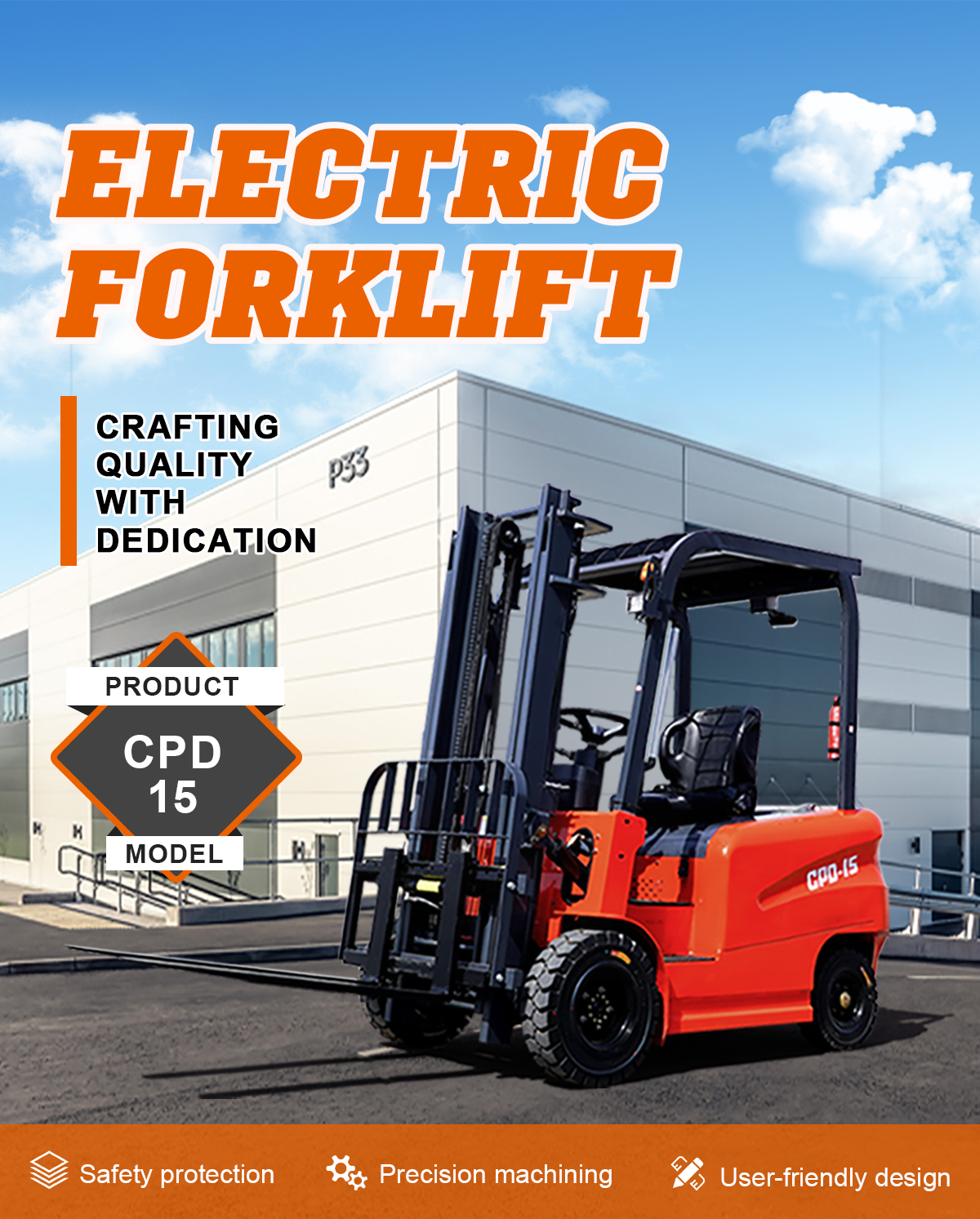 1.5 Ton Electric Forklift for sale