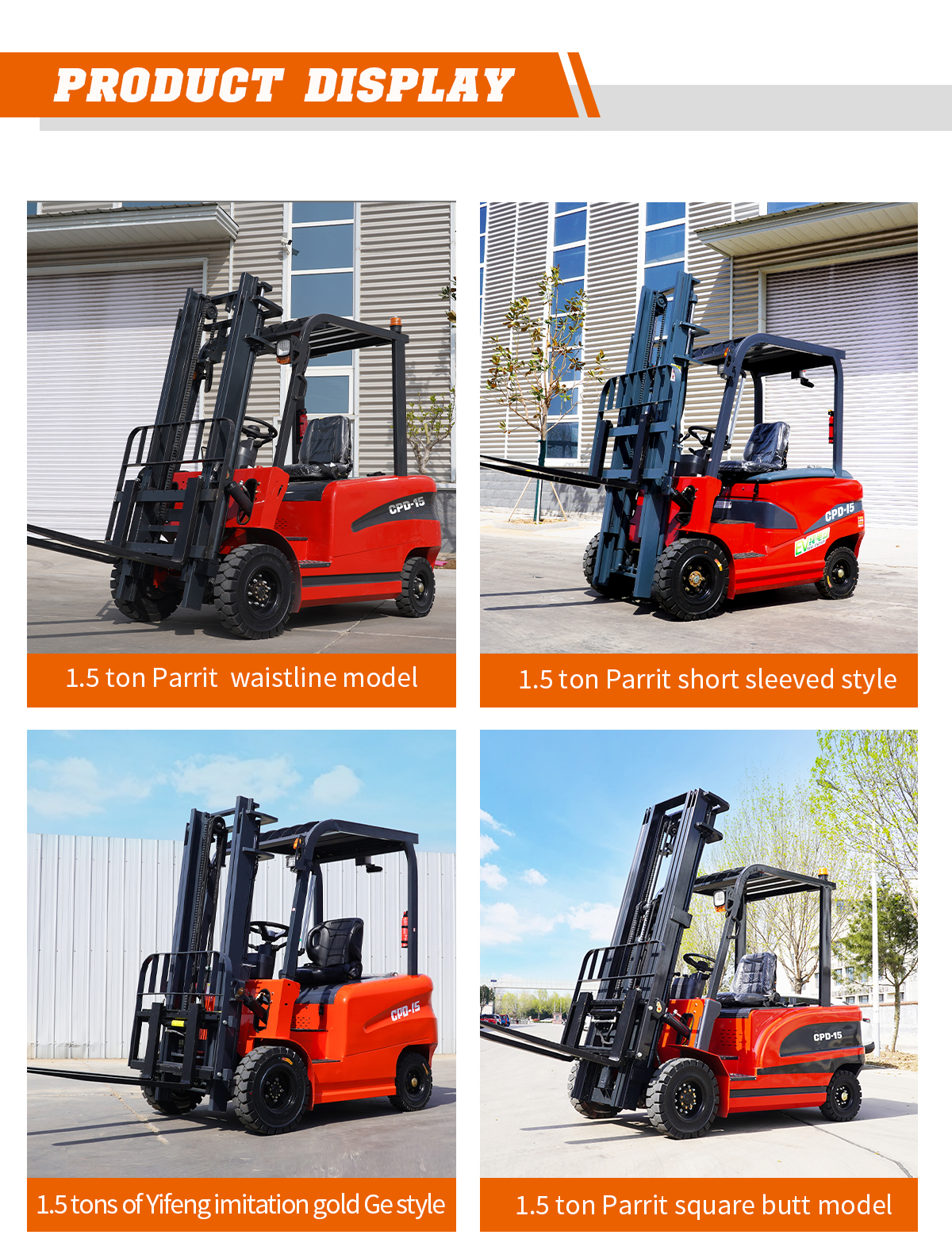 1.5 Ton Electric Forklift for sale