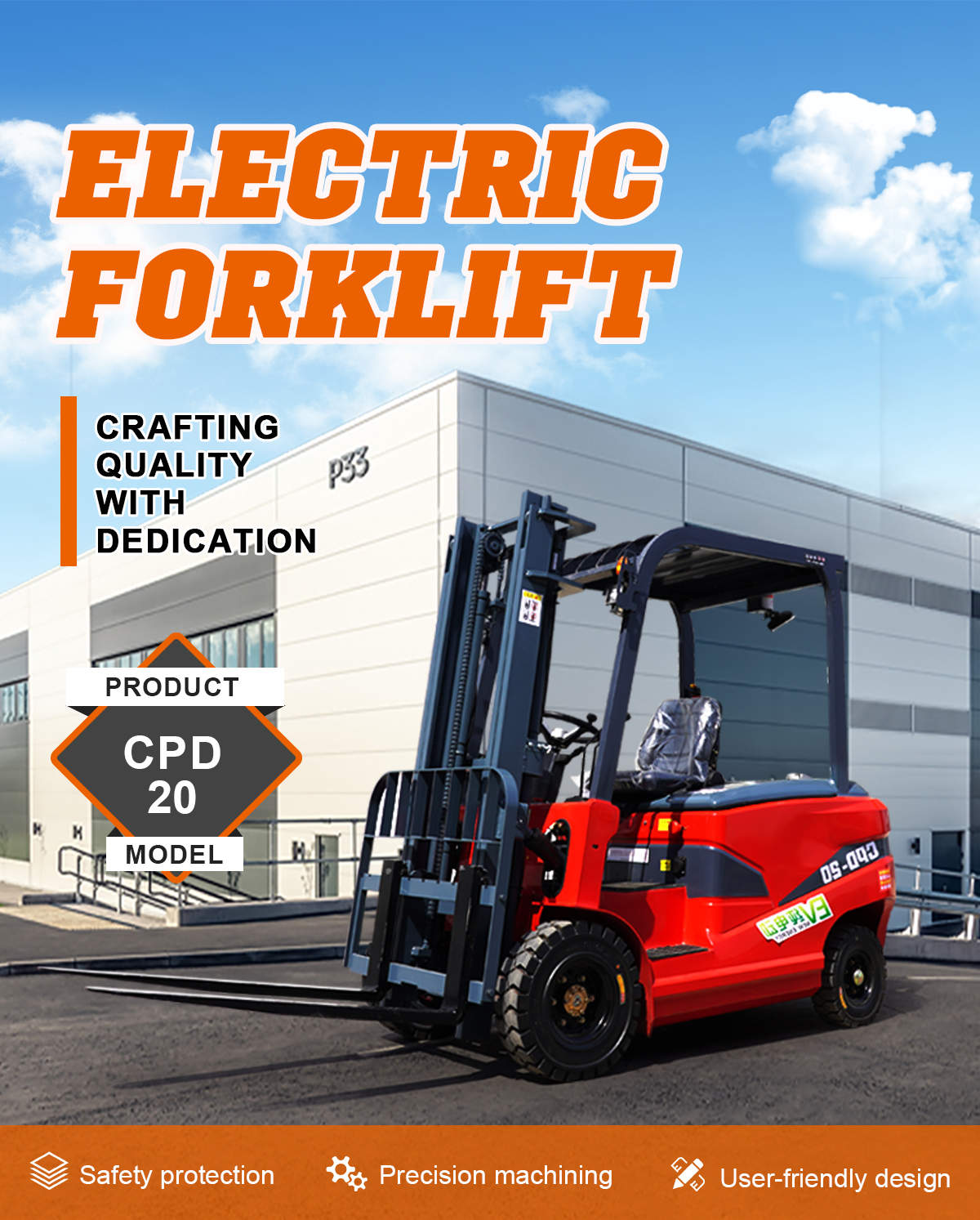 2.0 Ton Electric Forklift for sale
