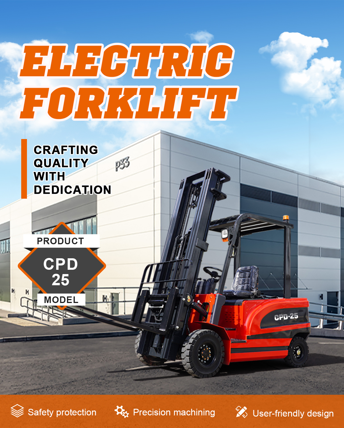 2.5 Ton Electric Forklift for sale