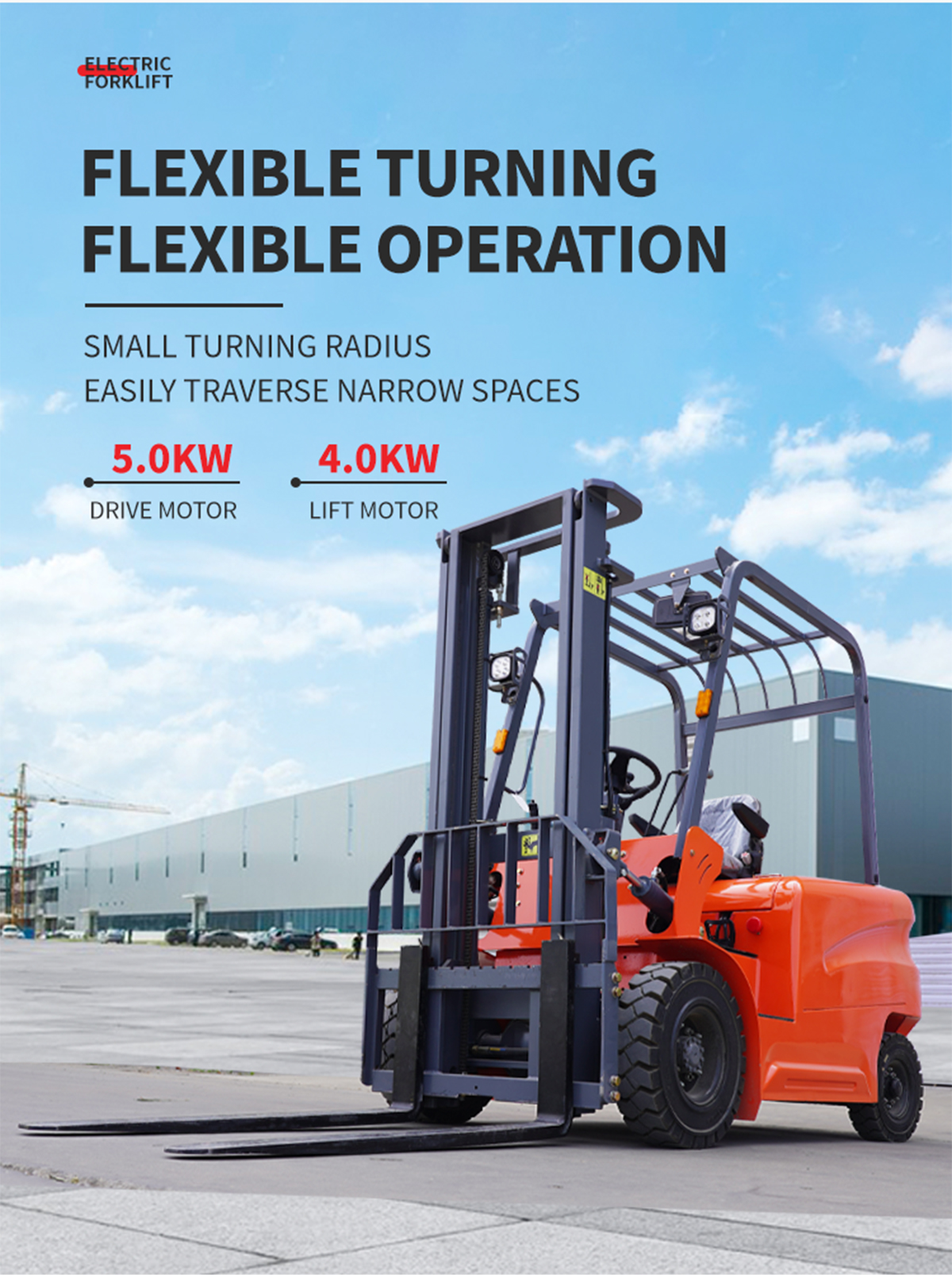 2.0 Ton small Electric Forklift for sale