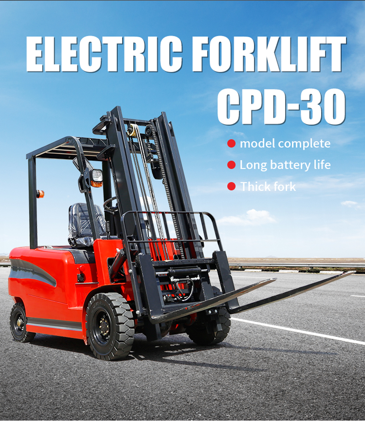 3.0 Ton small Electric Forklift for sale